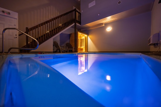 Private pool suite at Belamere Suites.